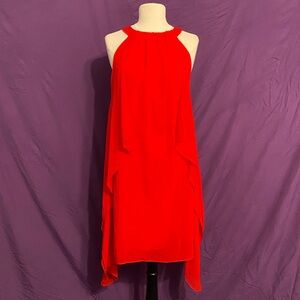 Belle Badgley Mischka Scarlet Handkerchief Dress. Size 6.